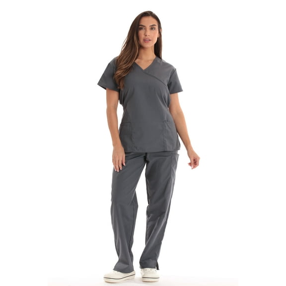 Just Love Women's Scrub Sets Medical Scrubs (Mock Wrap) - Comfortable and Professional Uniform in