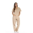 thumbnail image 1 of Just Love Women's Scrub Sets Six Pocket Medical Scrubs (V-Neck with Cargo Pant) (Khaki, 3X), 1 of 4