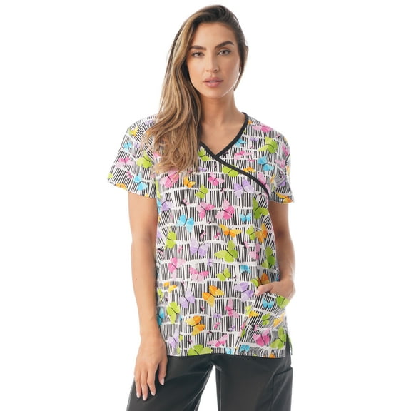 Just Love Womens Scrub Tops - V-Neck Nursing Scrubs with 2 Pockets