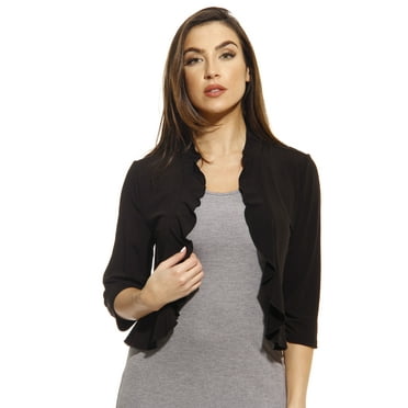 Just Love Women's Shrug Cardigan - Stylish and Versatile Layering Piece for Any Occasion (Black, 1X)
