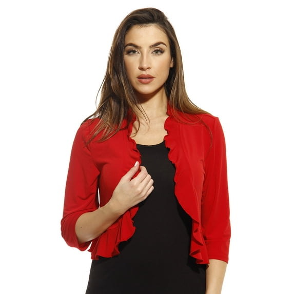 Just Love Women's Shrug Cardigan - Stylish and Versatile Layering Piece for Any Occasion (Red, 2X)