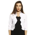 thumbnail image 1 of Just Love Women's Shrug Cardigan - Stylish and Versatile Layering Piece for Any Occasion (White, Large), 1 of 2