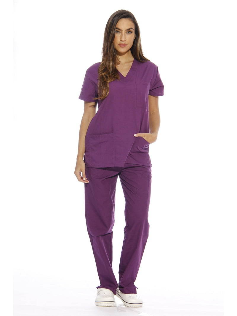 Just Love Conjunto Médico Mujer V Cuello con Pants, Pantalones