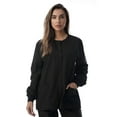 thumbnail image 1 of Just Love Women's Solid Scrub Jacket - Comfortable and Professional Uniform Coat (Black, 1X), 1 of 3
