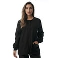 thumbnail image 1 of Just Love Women's Solid Scrub Jacket - Comfortable and Professional Uniform Coat (Black, Large), 1 of 3