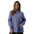 thumbnail image 1 of Just Love Women's Solid Scrub Jacket - Comfortable and Professional Uniform Coat (Ceil Blue, 3X), 1 of 3