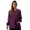 thumbnail image 1 of Just Love Women's Solid Scrub Jacket - Comfortable and Professional Uniform Coat (Eggplant, 3X), 1 of 3