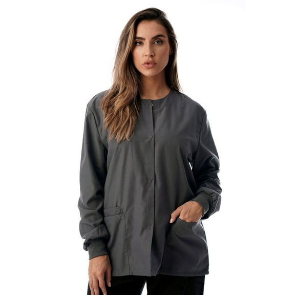 Just Love Women's Solid Scrub Jacket - Comfortable and Professional Uniform Coat