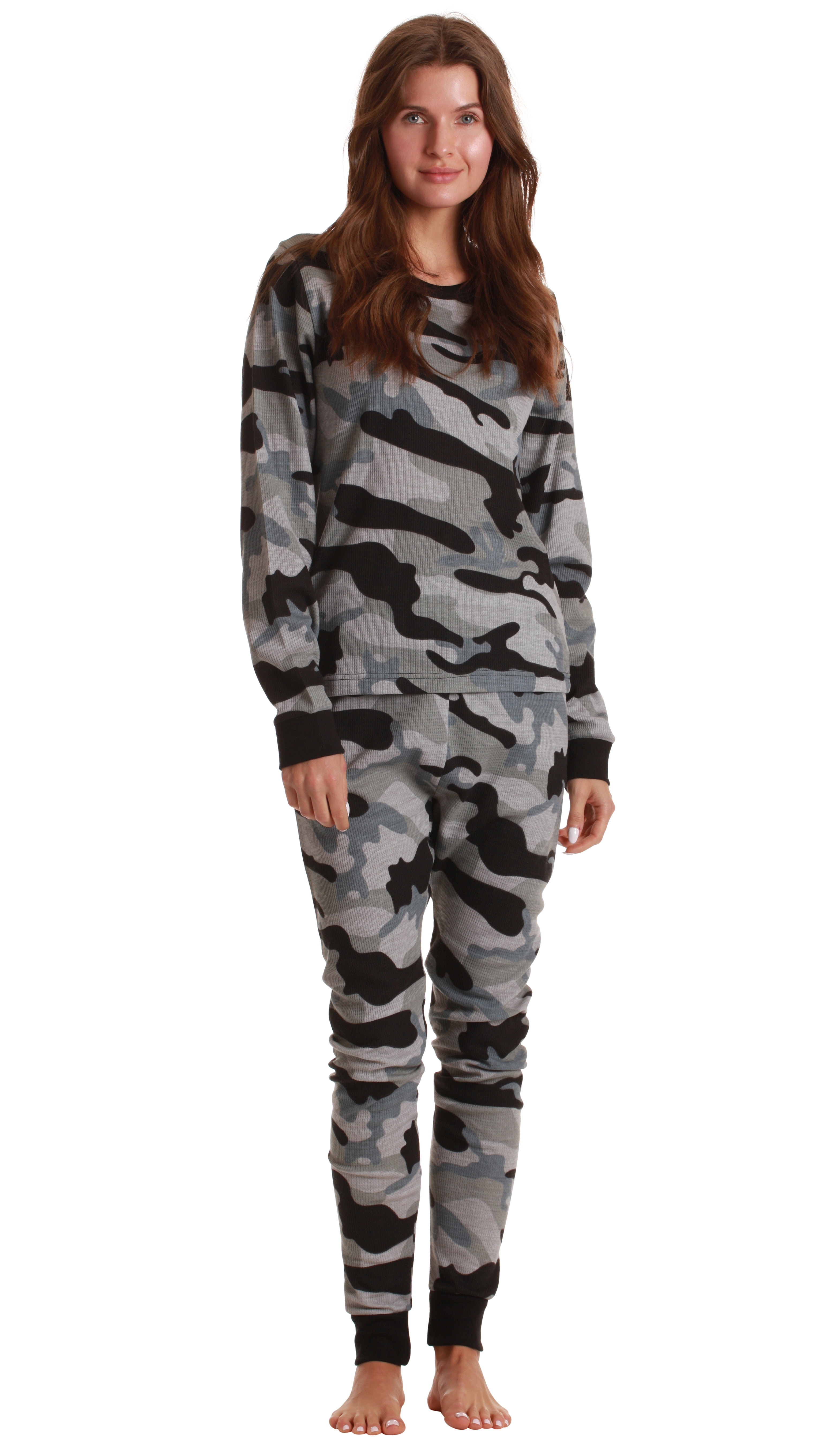 Just Love Women's Thermal Underwear Pajamas Set (Camouflage