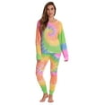 thumbnail image 1 of Just Love Women's Tie Dye Thermal Pajamas Set, 1 of 3