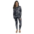thumbnail image 1 of Just Love Women's Tie Dye Two Piece Thermal Pajama Sets (Tie Dye Black, X-Small), 1 of 3