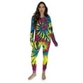 thumbnail image 1 of Just Love Women's Tie Dye Two Piece Thermal Pajama Sets (Tie Dye Blues with Brights, Large), 1 of 3