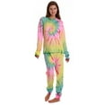thumbnail image 1 of Just Love Women's Tie Dye Two Piece Thermal Pajama Sets (Tie Dye Burnout, XXX-Large), 1 of 3