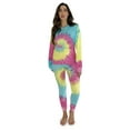 thumbnail image 1 of Just Love Women's Tie Dye Two Piece Thermal Pajama Sets (Tie Dye Pastel Swirl, XX-Large), 1 of 3