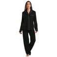 thumbnail image 1 of Just Love Women's Ultra-Soft Pajama Set – Cozy & Luxurious Loungewear (Solid Black, 3X), 1 of 3