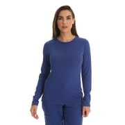 Just Love Women’s Long Sleeve Underscrub T-Shirt – Soft Fitted Undershirt Tee for Nurses, Doctors & Everyday Wear (Galaxy Blue, X-Small)