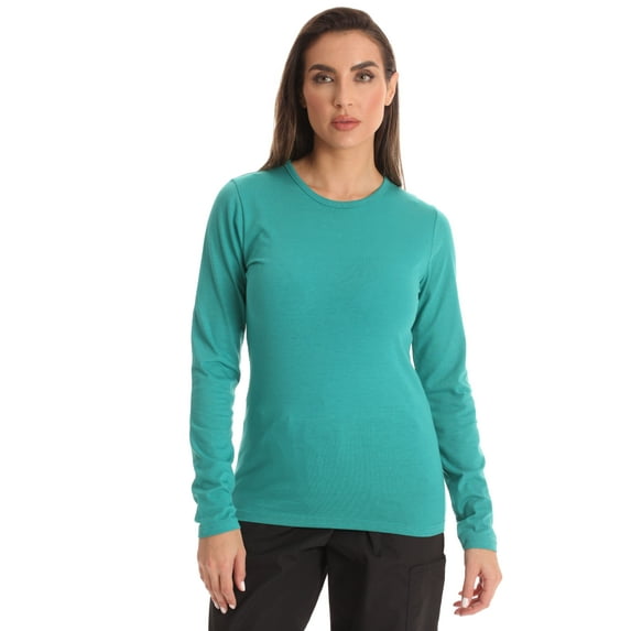 Just Love Women’s Long Sleeve Underscrub T-Shirt – Soft Fitted Undershirt Tee for Nurses, Doctors & Everyday Wear