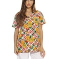 thumbnail image 1 of Just Love Women's V-Neck Printed Scrub Top (Gingerbread Man, X-Small), 1 of 3