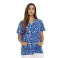 thumbnail image 1 of Just Love Women's V-Neck Printed Scrub Top (Happy Hannukah, X-Large), 1 of 3