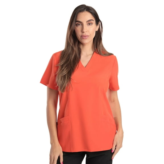 Just Love Women's V-Neck Printed Scrub Top