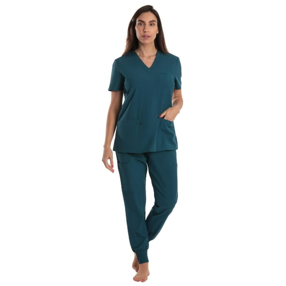 Just Love Women's V-Neck Scrub Set with Jogger Pants  Comfortable and Stylish Medical Uniform