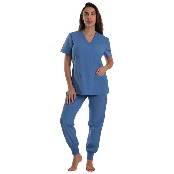 Just Love Women's V-Neck Scrub Set with Jogger Pants Comfortable and Stylish Medical Uniform