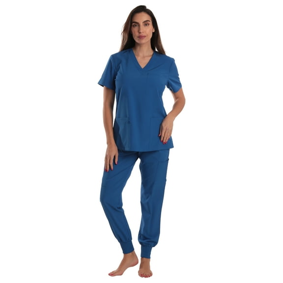 Just Love Women's V-Neck Scrub Set with Jogger Pants  Comfortable and Stylish Medical Uniform