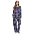 thumbnail image 1 of Just Love Womens Pajama Set  Elegant, Relaxing Sleepwear (Buffalo Plaid - Purple Black Long Sleeve, Small), 1 of 3