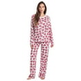 thumbnail image 1 of Just Love Womens Pajama Set  Elegant, Relaxing Sleepwear (Pink Heart Long Sleeve, 2X), 1 of 3