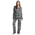 thumbnail image 1 of Just Love Womens Pajama Set  Elegant, Relaxing Sleepwear (Tie Dye Grey Black Long Sleeve, X-Large), 1 of 3