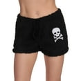 thumbnail image 1 of Just Love Womens Plush Pajama Shorts (Black - Skull and Crossbones, 2X), 1 of 3