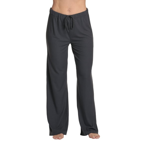 Just Love Womens Solid Poly Spandex Pajama Pants 6995-SLT-XL (Charcoal, Small)