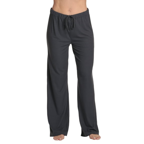 Just Love Womens Solid Poly Spandex Pajama Pants 6995-SLT-XL (Charcoal, Small)
