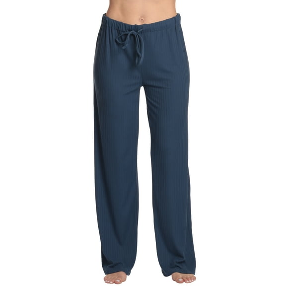 Just Love Womens Solid Poly Spandex Pajama Pants 6995-SLT-XL (Navy, Large)