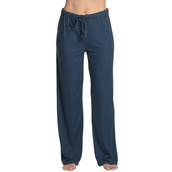 Just Love Womens Solid Poly Spandex Pajama Pants 6995-SLT-XL (Navy, X-Large)
