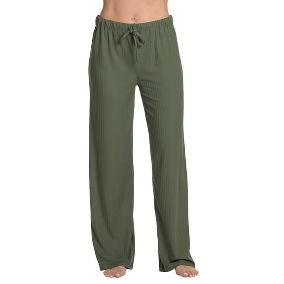 Just Love Womens Solid Poly Spandex Pajama Pants 6995-SLT-XL (Olive, Small)