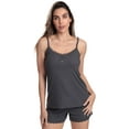 thumbnail image 1 of Just Love Womens Solid Poly Spandex Pajama Short Sets (Charcoal, X-Large), 1 of 4