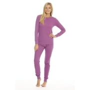 JUST LOVE Womens Thermal Underwear Pajama Set Ultra-Warm Base Layer Sleepwear (Pink, XX-Large)