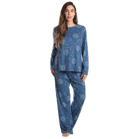 Just Love Womens Ultra Soft Pajamas for Women (Brushed Navy Astro Sky, Small)