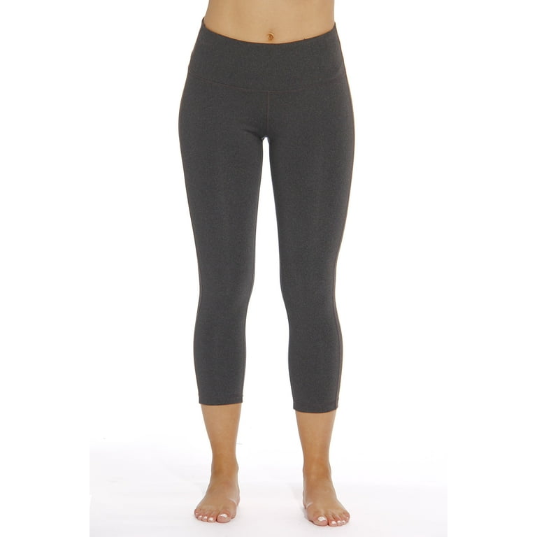Just Love Yoga Capri Pants for Women (Charcoal, Small) 