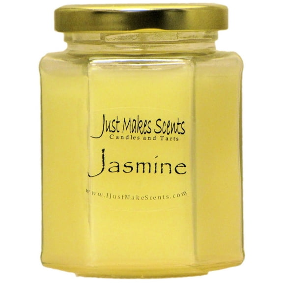 Just Makes Scents 8oz Jasmine Scented Candle with 1 h Burn Time