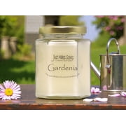 Just Makes Scents Gardenia 8oz Scented Jar Candle with 40 h Burn Time, Soy Wax and Cotton Wicks
