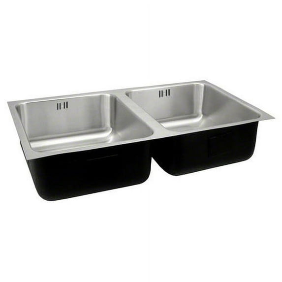 Just Manufacturing 48'' L x 18'' W Double Bowl Undermount Kitchen Sink