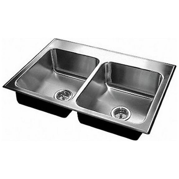 Drop-In Sink, 3 Hole, 12" x 12", Stainless steel