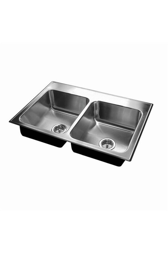 Drop-In Sink, 3 Hole, 12" x 12", Stainless steel DLADA1829A553-J