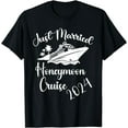 thumbnail image 1 of Just Married 2024 Wedding Ring Matching Honeymoon Cruise T-Shirt, 1 of 4