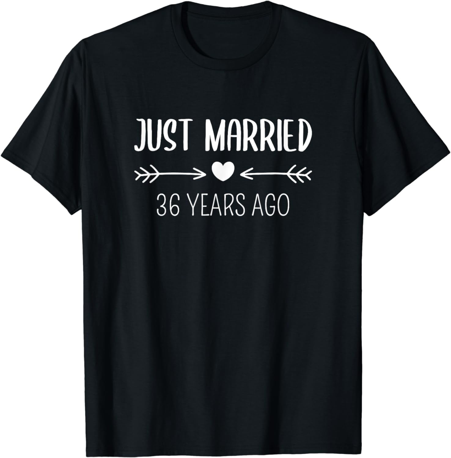 Just Married 36 Years Ago 36th Husband Wife Anniversary TShirt