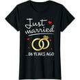 thumbnail image 1 of Just Married 6 Years Ago Funny Couple 6th Anniversary Gift T-Shirt, 1 of 3
