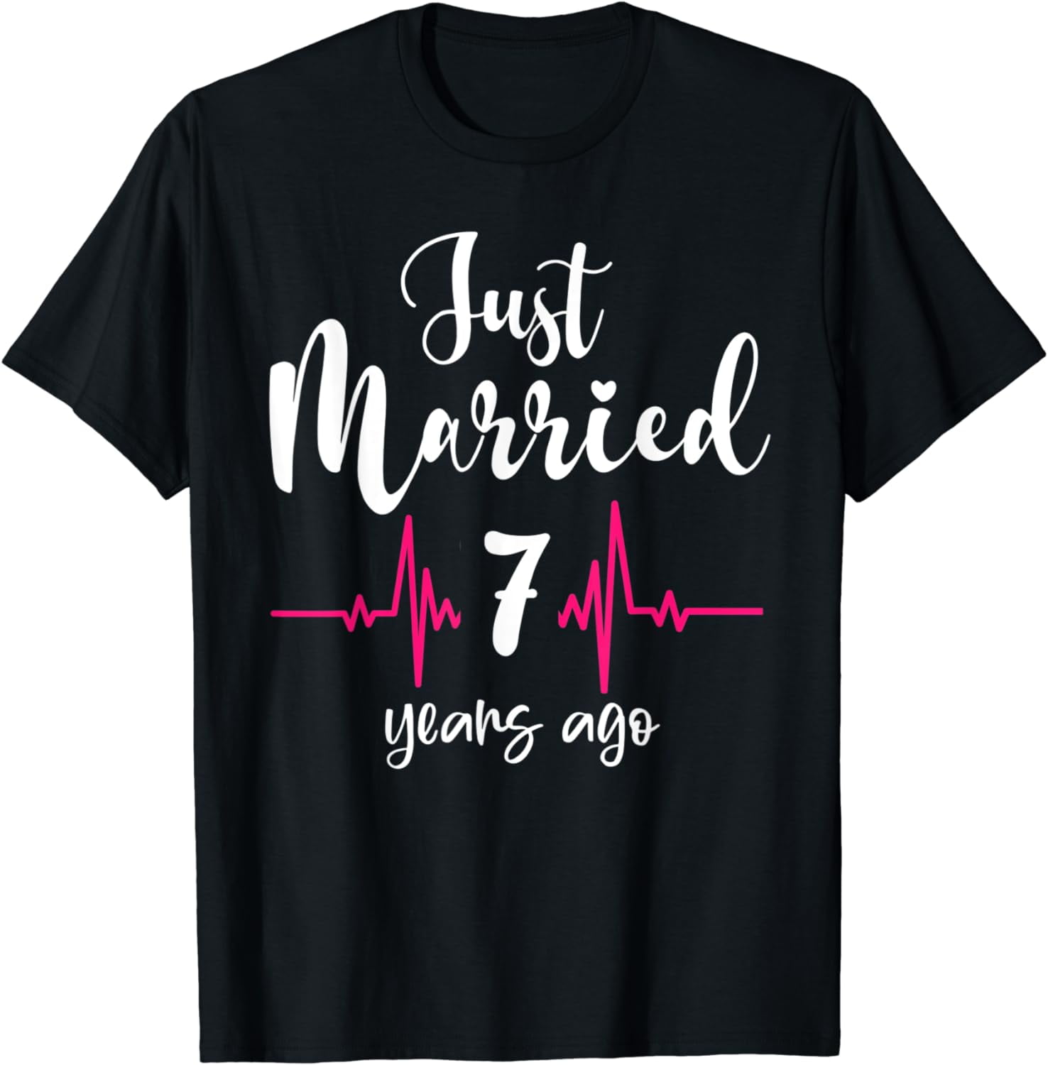 Just Married 7 Years Ago Couple T-Shirt - Walmart.com