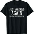 thumbnail image 1 of Just Married Again - Second Wedding Shirt mens t shirt，black，women，funny，misfits，men，journey，t-shirt, 1 of 4